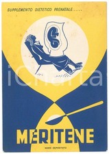 1956 MILANO FARMACEUTICA FARBER Dietetico MERITENE Dietene Company *Cartoncino
