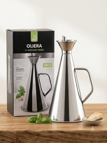 Oliera acciaio inox 500ml - oliera,