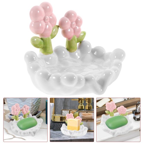 Portasapone fiori ceramica - ,