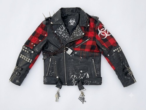 Giacca motociclista punk - da,
