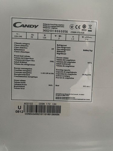 Ricambi frigo americano candy - frigo,