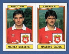 FIGURINA CALCIATORI PANINI 1990/91 - REC/REMOVED - N.348 MESSERSI'/.. - ANCONA