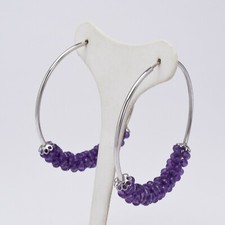 925 SILVER HOOP EARRINGS WITH