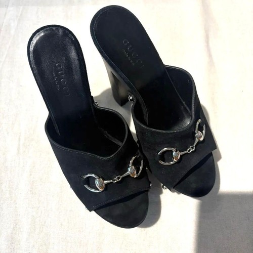 Sandali neri con tacco gucci - tacco,