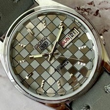 Orologio Seiko 5 Vintage Automatico Revisionato Day Date Anni 70 Quadrante Gr...