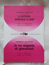 UMBERTO BALSAMO "O PRIMA, ADESSO O POI" - "IN UN NEGOZIO DI GIOCATTOLI" - 1974