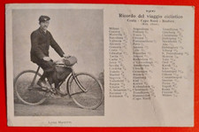 CARTOLINA LUIGI MASETTI RICORDO DEL VIAGGIO CICLISTICO   1900 ( C 82 )