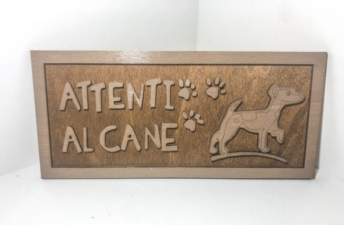 Targa legno attenti al - targa,