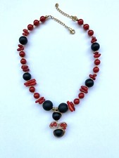 Collana Con Corallo Bambù
