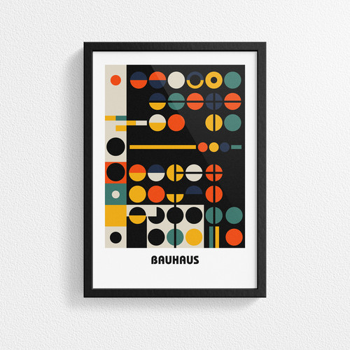 Stampa stile bauhaus poster - stampa,