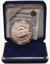 SAN MARINO 10000 LIRE OLIMPIADI DEL 2000 EMISSIONE DEL 1999 ARGENTO 835/.. PROOF