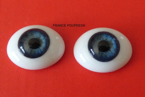 Yeux 22mm verre émaillé - 22mm, en