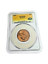 CARTOLINA COMMEMORATIVA raffigurante 1932 MS66 oro dieci dollari $10 aquila indiana - NO MONETA