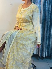 caftan 2 pezzi dorato il pezzo