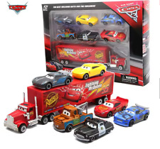 CARS SET 7 PEZZI Disney Pixar Mcqueen Jackson Storm Mack Cricchetto 1:55 Toy Boy