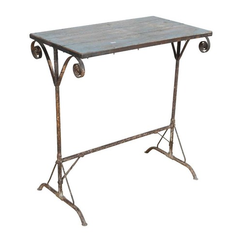 Tavolino antico blu - , ferro