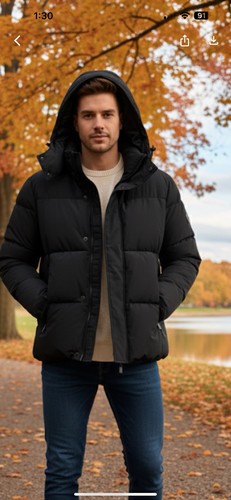 129 giacche puffer zara - giacche, nere
