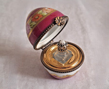 primi '900 -  Uova Scatola Portapillole Porcellana Limoges France Dipinta a Mano