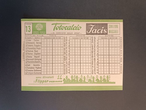 Schedina totocalcio 1963 - totocalcio, 1963/64