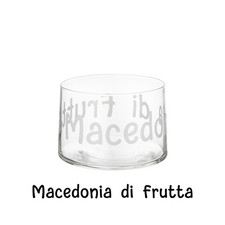 Coppetta vetro scritta