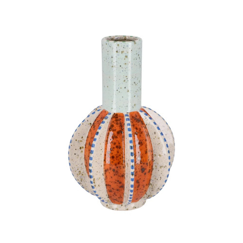 Vaso ceramica beige - vaso, rosso