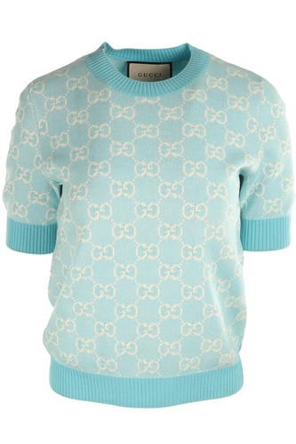 Gucci maglione lana - blu, gg