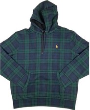 Polo Ralph Lauren Sweatshirt Hoodie Plaid tartan Écossais Vert M Neuf/BNWT