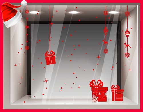 Adesivi vetrina natale adesivo