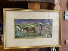 Quadretto olio su cartoncino firmato E.Crovetti