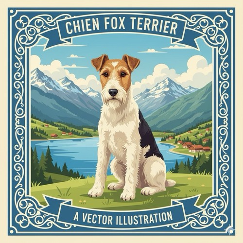 Affiche poster chien fox - affiche,