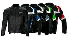 Giacca giubbotto moto WinNet pelle unisex uomo donna rosso blu grigia nera verde