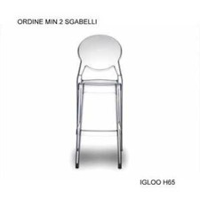 Sgabello Igloo h65 in policarbonato trasparente casa bar ristorante SCAB DESIGN