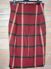 MARIAGRAZIA PANIZZI GONNA COTONE LANA SCOZZESE TARTAN TG.44 VITA ALTA