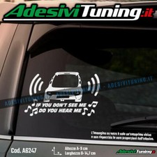 Adesivo If you don't see me do you hear me Peugeot 107 - Sticker Decal
