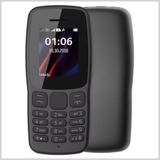 TELEFONO CELLULARE NOKIA 106 BLACK DUAL SIM VERS. 2018 NERO TA-1114 DS NERO