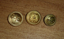 Lotto 3 Bottoni per uniforme Aeronautica Esercito Italiano - anni 50/60 - USATI