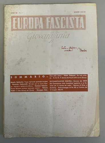Rarissima rivista fascismo - rivista,