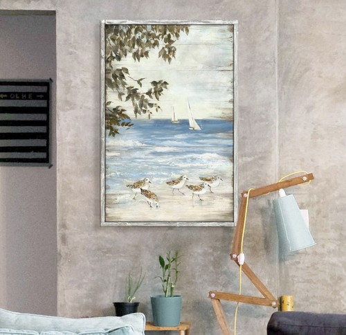 Quadro spiaggia astratto - , in