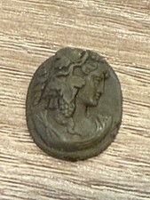 SPLENDIDO ANTICO CAMMEO LAVICO INTAGLIATO A MANO EPOCA 1800