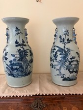 Coppia Vasi Cinesi Antico , Porcellana Cinese Polocroma Vaso , Arte Orientale