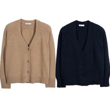 RIFÒ TOSCA cardigan V con bottoni cashmere rigenerato – Made in Italy