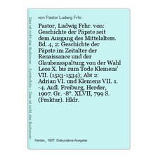 Pastor, Ludwig Frhr. von