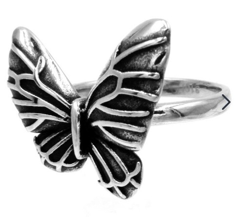 Anello farfalla acciaio - anello,