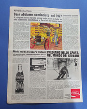 PUBBLICITA'  1977 COCA-COLA 1927  ARTICOLO 50 ANNI IN ITALIA ADVERT