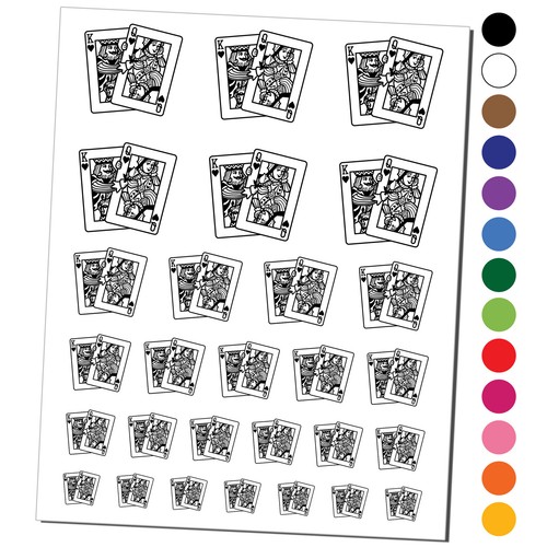 Carte gioco regina di - da, e