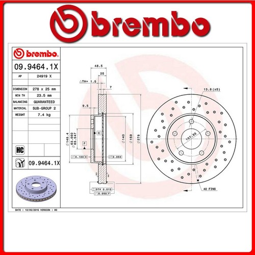 9464 disco freno - 09.9464.1x#67,