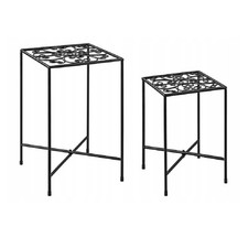 Mensole Fiori Vintage Livarno Home Set 2 Pezzi Pieghevoli in Ferro Battuto