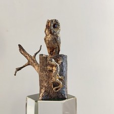 Civetta  In Argento Sterling Punzoni Inghilterra Anno 1910