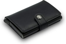 Porta Carte Di Credito Slim Rfid Mini Portafoglio Eco Pelle Piccolo Portatessere