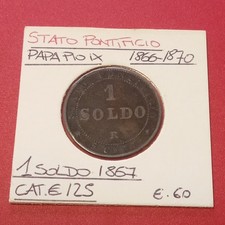 Stato Pontificio Moneta 1 Soldo 1867 Papa Pio IX